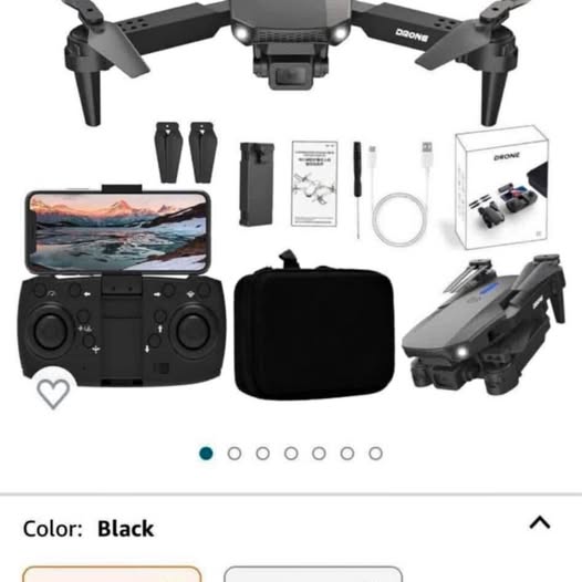 Foldable drone kit with dual 4K camera, remote controller, case, and propellers
