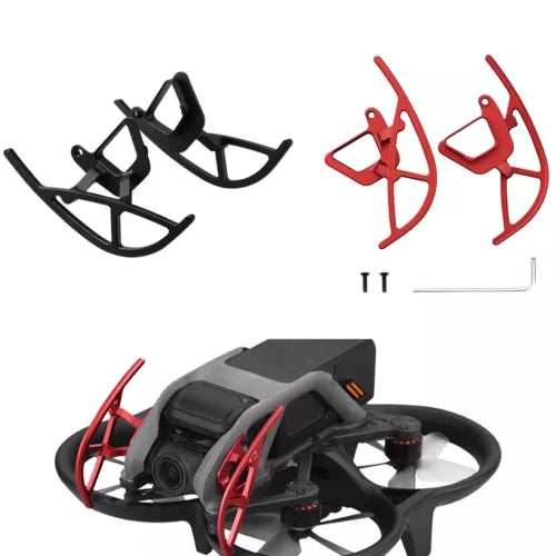 Front gimbal collision bumper protective bar set, black and red, with mounts