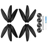 Quick-release drone propeller blades, black set of 6 with mounting hardware