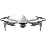 Professional 4K dual-camera quadcopter drone, white body with front camera and four propellers
