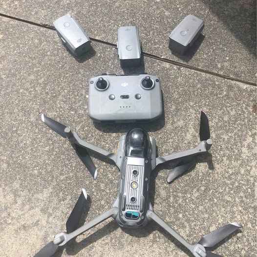 DJI Mavic Air 2 drone with foldable quadcopter arms and forward cameras