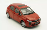Red 1/18 diecast car model, Geely Englon SC5-RV, front view