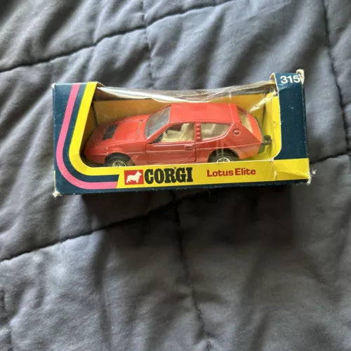 Vintage CORGI Lotus Elite diecast car, red, in original box, number 315