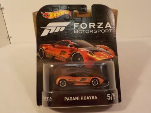 Hot Wheels Pagani Huayra Forza die-cast car in blister package