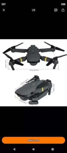 Foldable quadcopter drone with four propellers, dark gray body