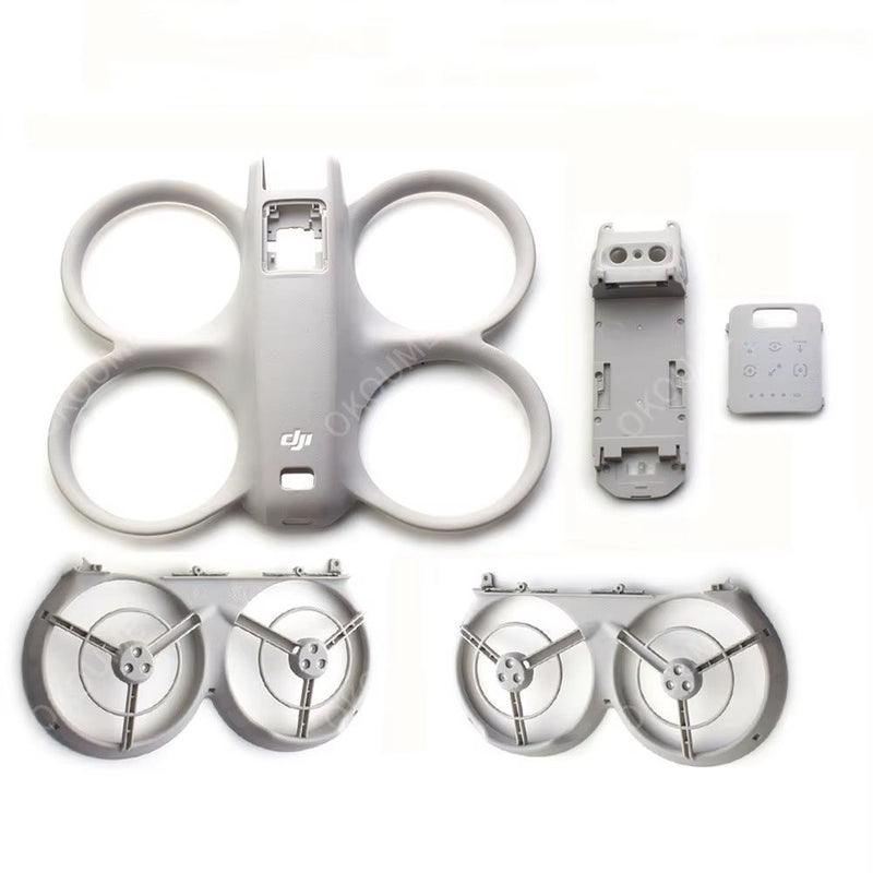 DJI Neo drone body shell repair set with propeller rings and side covers, gray