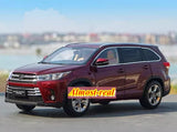 1:18 2018 GAC TOYOTA HIGHLAND Alloy Diecast Metal Car Model Collection Gifts Parts