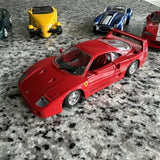 Vintage Burago MADE IN ITALY Ferrari F-40 1987 Red 1:24 Diecast Movable Parts #6 Parts