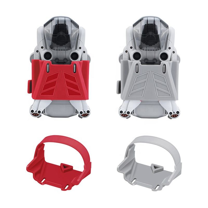 Drone propeller blade mount protector holder, red and gray casing