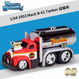 1:64 Chevrolet Mack Alloy Muscle Transports Car Model Diecast Metal Toy Oil Tank Toy
