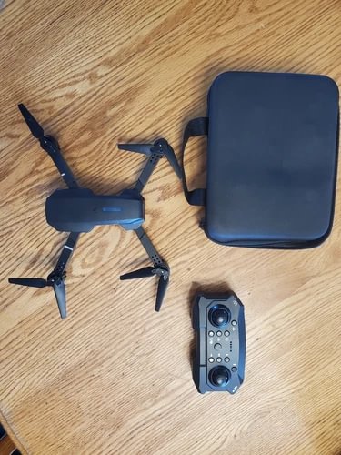 Quadcopter drone with controller and carrying case