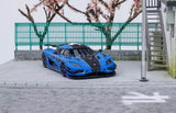 Scalemini 1:64 racing sports diecast car, blue and black