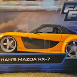 Fast & Furious Han's Mazda RX-7 1:24  NIB DiecastGrand Prairie TX