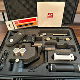 Zhiyun camera gimbal kit in hard case with accessories and mount