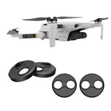 Motor cover cap set for drone, with three black circular protective covers
