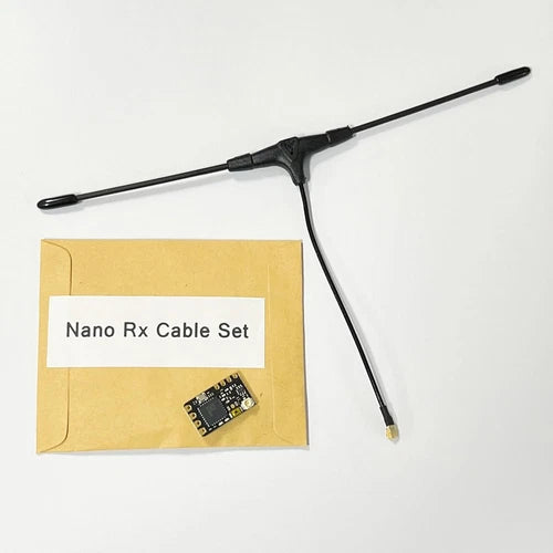 FPV long-range drone receiver module with antenna cable and circuit board