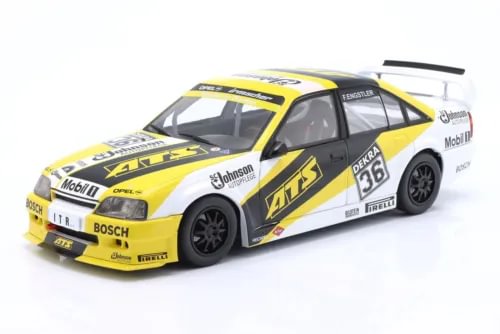 1:18 diecast model car toy, white and yellow race car with number 36