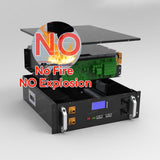 Server rack mount lithium battery pack with blue status display and front connectors