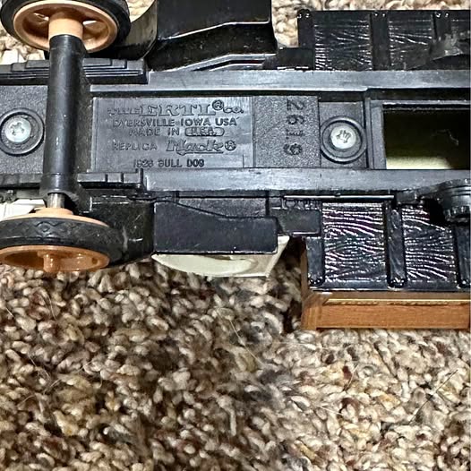 Vintage ERTL Wilburn AR diecast replica truck front, metal engine detail close-up