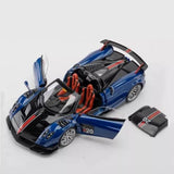 1:18 Diecast Vehicle for Pagani Huarya Super Car Model Car Toy Sound Light Gift Parts