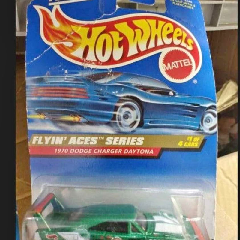 Hot Wheels 1970 Dodge Charger Daytona diecast car in blister package