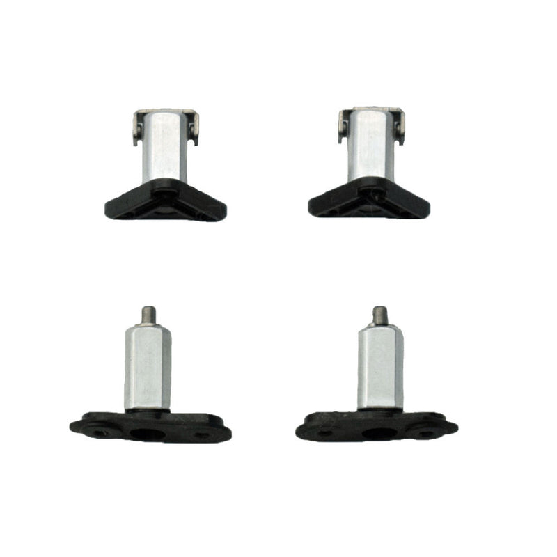 Drone arm axis shaft replacement parts with metal posts and black mounting bases
