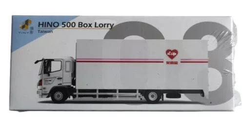 White box lorry diecast truck model with cab and side panel detail