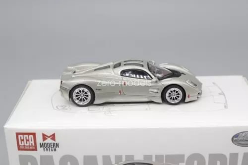 1/64 scale diecast sports car, white body with black roof and wheels