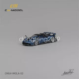 1:64 scale blue Pagani Imola diecast model car, black accents, detailed wheels