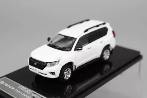 GCD 1/64 die-cast Toyota Land Cruiser Prado 150 RHD white SUV model car