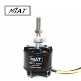 Brushless outrunner motor with mounting screw and black body, MIAT M4120 KV500 label