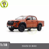 1:18 orange ISUZU D-MAX pickup diecast model car with detailed front grille