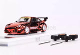 FS 1:64 Scale Fast Speed Red RWB 993 GT Racing Sports Diecast Metal Car Model Toy