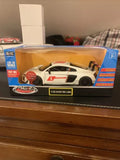 Audi R8 LMS, White -MSZ - 1/36 scale Diecast Model Toy Car - Pull Back & Lights Toy