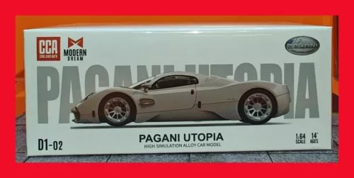 Champagne gold Pagani Utopia 1/64 diecast model car in retail box