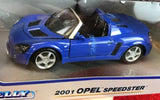 NIB SEALED Diecast Welly 1:24 Collection BLUE 2001 OPEL SPEEDSTER Convertible Parts