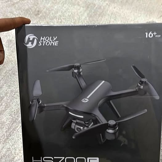 Holy Stone HS7000 drone retail box with quadcopter shown, unopened packaging
