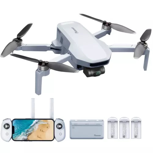 Used quadcopter drone with controller screen and battery charging hub, 4 propellers