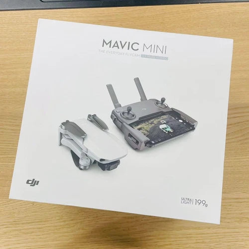 DJI Mavic Mini Fly More Combo box showing drone and remote controller