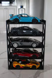 1/32 - 1/43 Diecast 5 Car Display Stand w Wall Mount Hanging Shelf Storage 1:36 Toy
