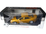 Mustard metallic 1:18 diecast Holden concept coupe model in clear display box