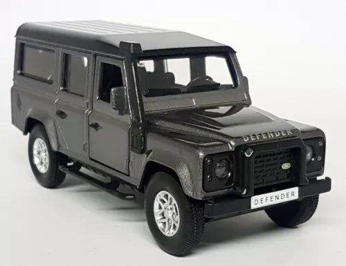 Tayumo grey diecast pull-back & go Defender 110 toy car, open grille front