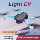 RGB LED Drone HD Professional 4k drone Dual camera  WIFI fpv aircraft quadcopter Drone
