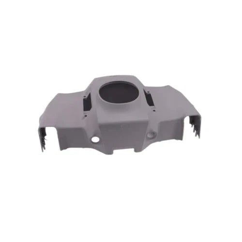 Drone front upper shell service part, gray plastic with circular opening