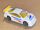 Matchbox World Cup Soccer Opel Calibra Car White Diecast 1/60 France '98 Loose Parts