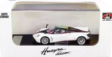 Pagani Huayra Roadster White Metallic and Carbon with Red Stripes 1/64 Diecast Parts