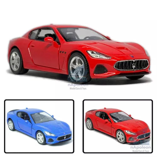 Red Maserati Gran Turismo 1:36 alloy diecast model car, front view