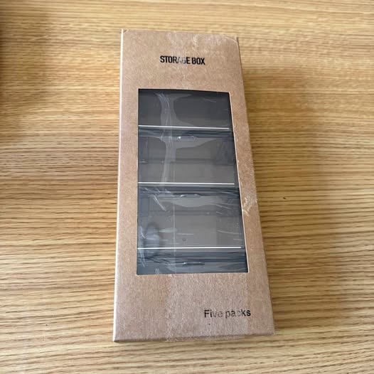 Diecast model car storage box with clear window, five-pack
