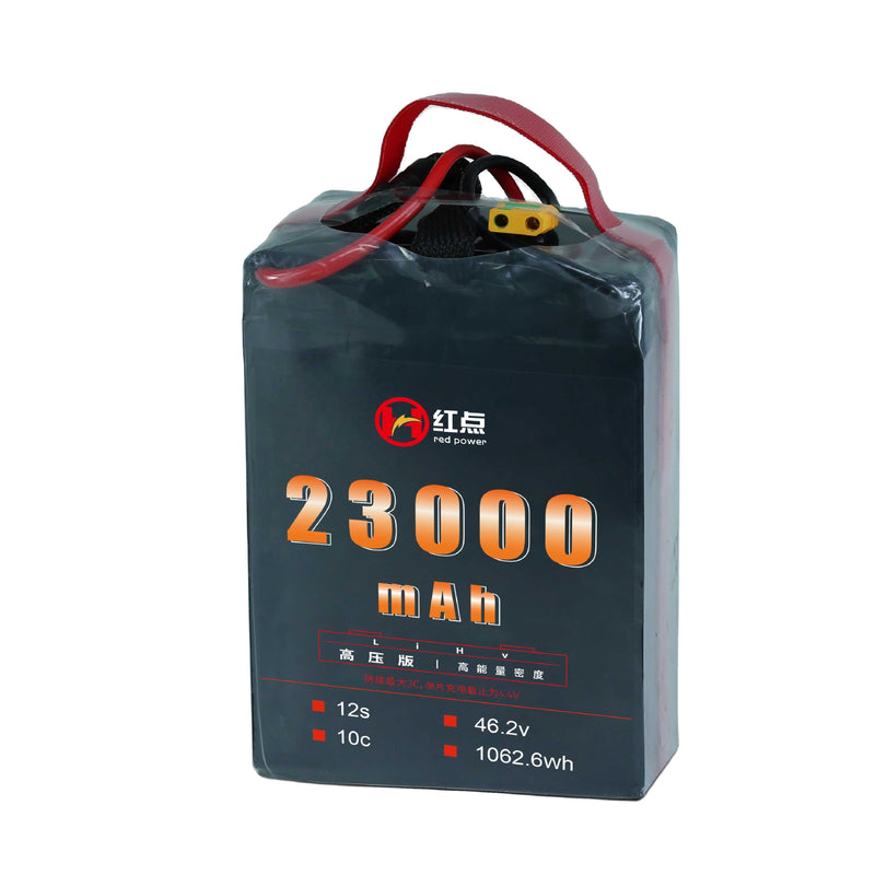 46.2V 23000mAh 23Ah12S High Voltage Battery Li-Po Manufacture HD high power POWER Drone Battery high power Fixed-wind Vtol Multi-rotor Drone