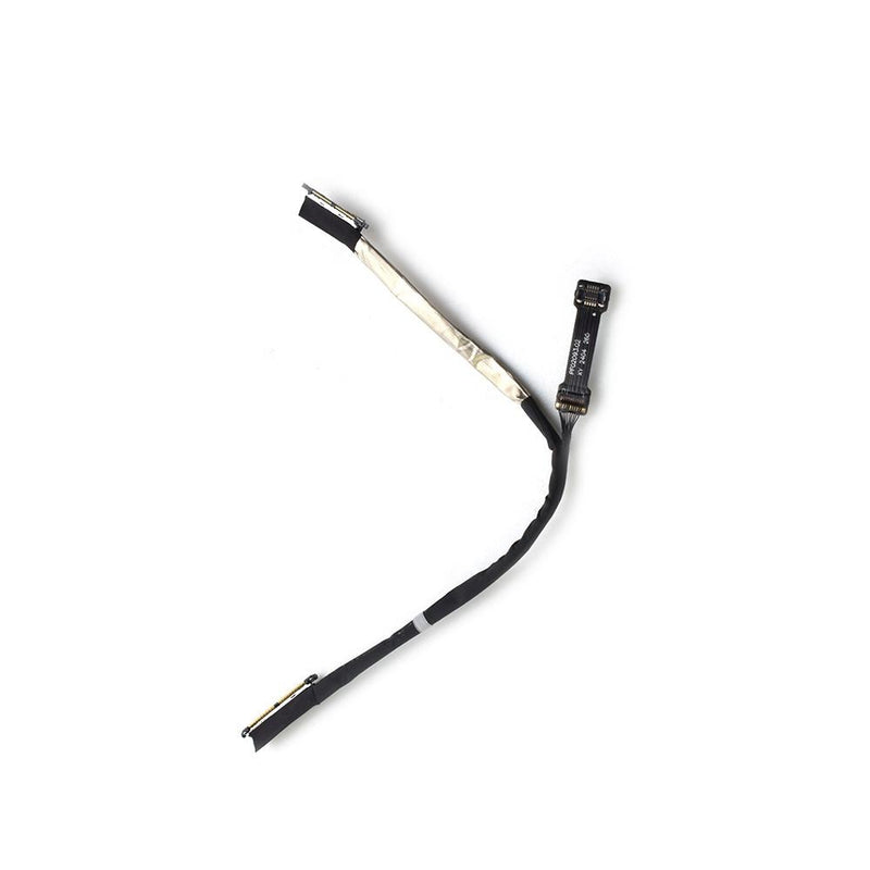 Coaxial signal cable with black and white leads and two matching end connectors